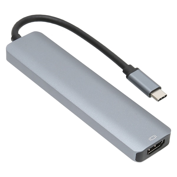 USB C HUB 6 i 1 4K Vid 30HZ 5Gbps Överföring Högupplöst Multimediagränssnitt Adapter för Hemmakontor