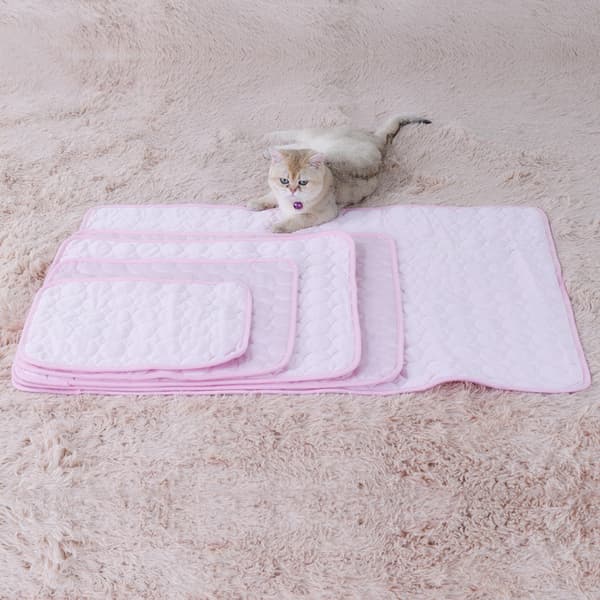 1 stk. (pink) 62*50cm Kølemåtte til Kat Hund, Kølemåtte Sølv Is