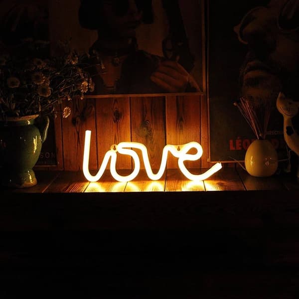 Hjerteformet Neon Skilt - LED Lys - Veggdekorasjon til Bryllup