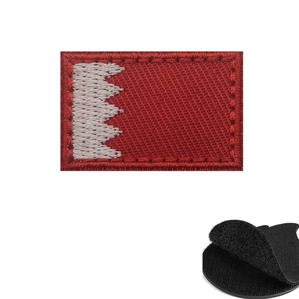 Sett med 2 broderte Bahrain-flaggmerker