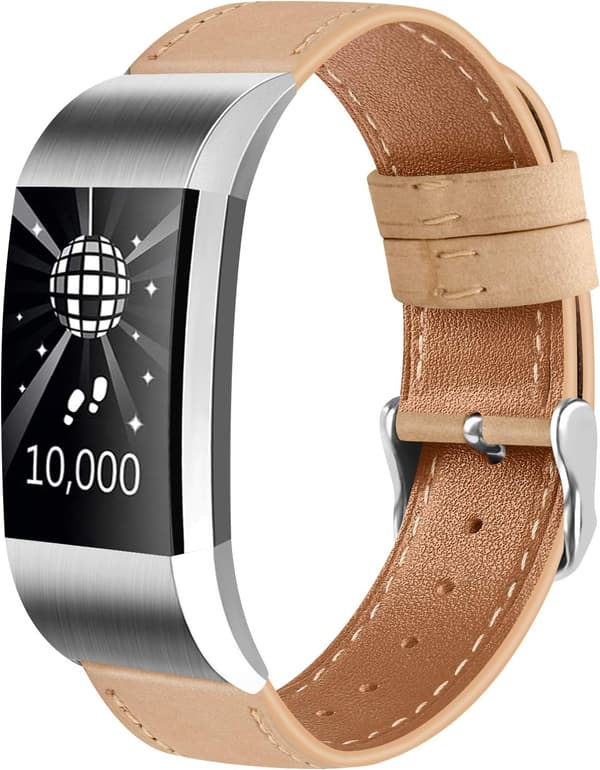 Stropp Kompatibel Fitbit Charge 2 Lær Sport Kvinner Menn, Justerbar