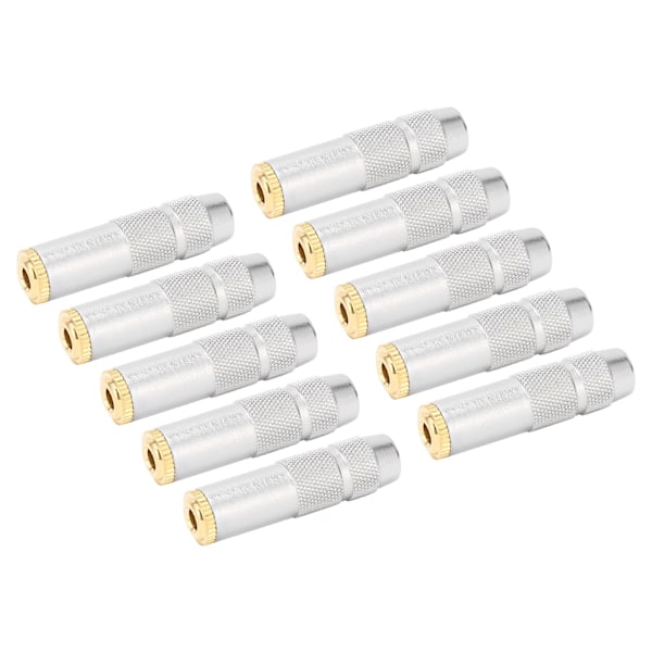 10 st 2,5 mm hona adapter guldpläterad hona jackomvandlare för smartphones ljud hörlurar