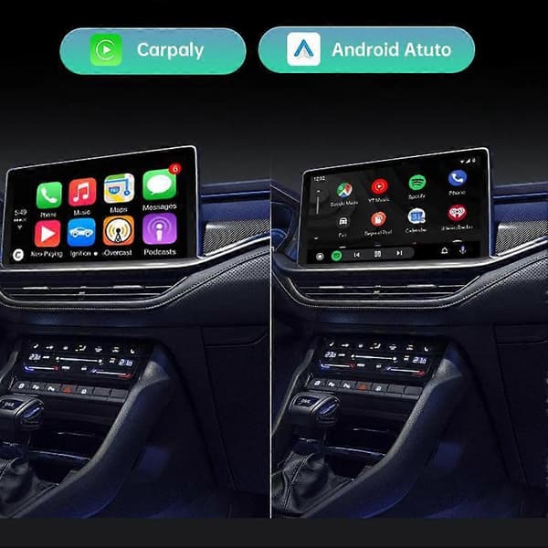 2-i-1 trådløs CarPlay-adapter, konverterer kablet til trådløs CarPlay-dongle Plug Play CarPlay for Android Auto