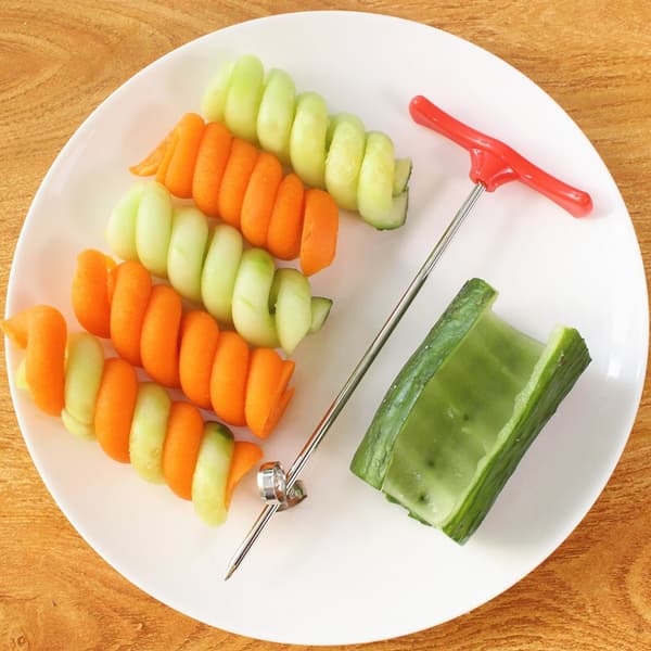 Spiral Slicer Grønnsakskutter, Rotgrønnsakskutter Sølv