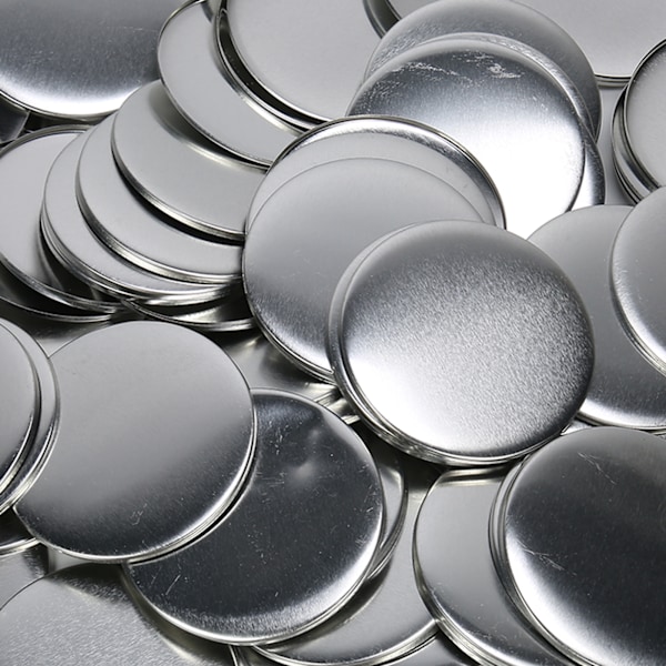 Material för knapptillverkning, tomt knapptillverkningskit, gör-det-själv-märkeskomponenter, metallskal, knappdelar, klar film för kreativa presentprojekt