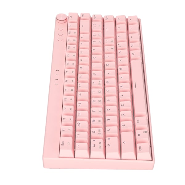 82 Tangenters Mekaniskt Tangentbord RGB Bakgrundsbelysning ABS Tre Lägen Gaming Tangentbord med Vred för Windows för IOS för Android Blå Brytare