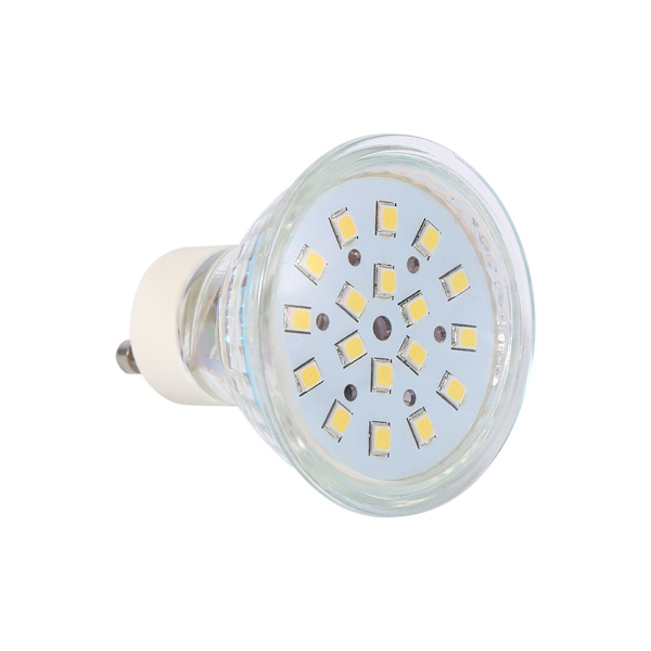 1 st 3W GU10 18 lysdioder Spot Light Lamp kylare Vit Glödlampa
