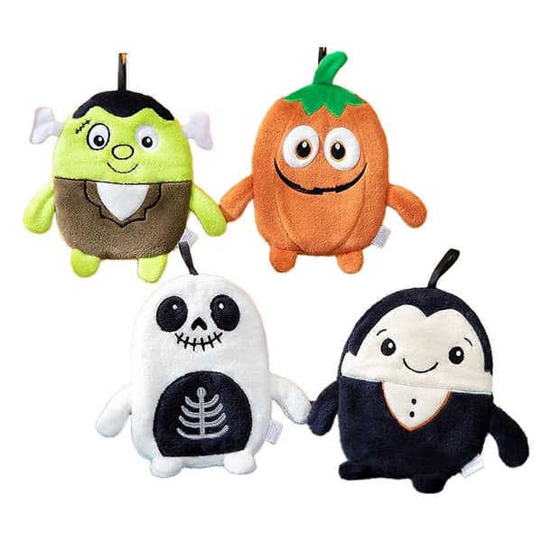 4 STK Halloween Håndkle Servietter Superabsorberende Lommetørkle Håndkle for Hender Halloween Gave til Barn