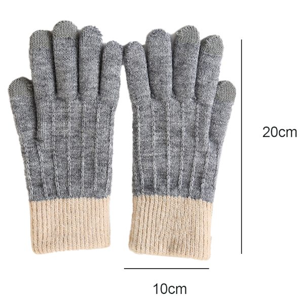 Vinter Touchscreen Stretch Termiska Magiska Handskar Varma Ullstickade Tjocka Fleecefodrade