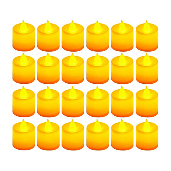 Battery Operated LED Tea Lights,Pack of 24,Flameless Votive