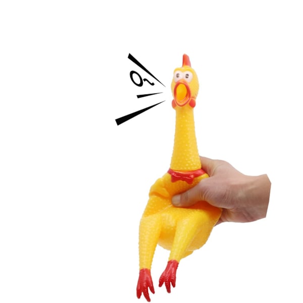 Placera Extra Load Squawking Rubber Chicken - Stor 16” -