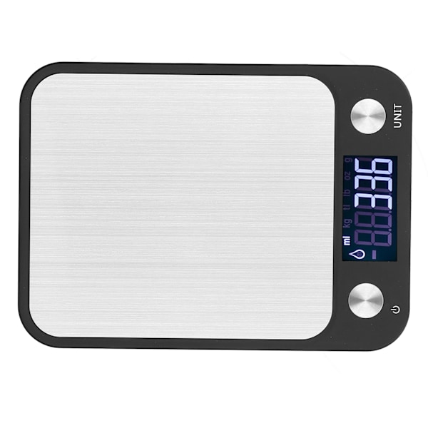 Digital köksvåg rostfritt stål precision resultat kompakt design matmätning LCD-display tareringsfunktion enkel mätning för bakning matlagning