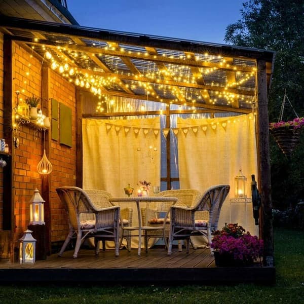 Solcelle-lysstreng 2 pakker 300 LED Vandtætte Solcelle-lysstreng