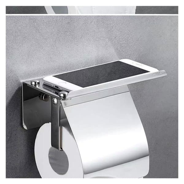 Toiletpapirholder, vægmonteret toiletpapirholder, 304 rustfrit stål