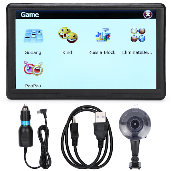 7-tums Bil GPS Navigator Fordonsmonterat Navigationsinstrument Röstnavigerings Tillbehör