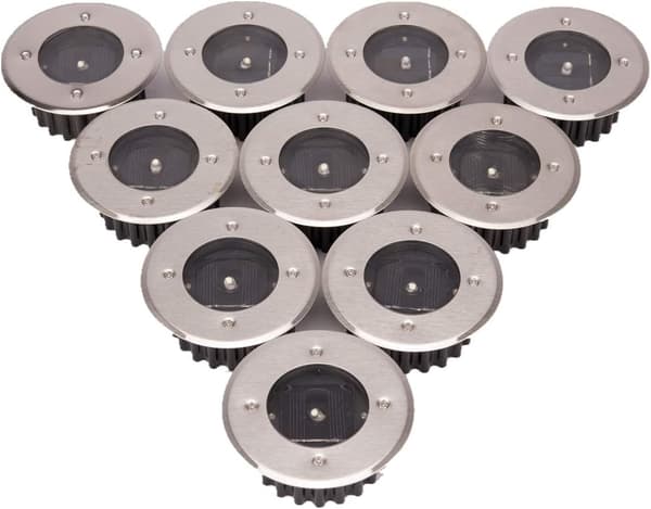 LED Solar Jordlys 10-pak, TOSHIN Udendørslys, Gadebelysning