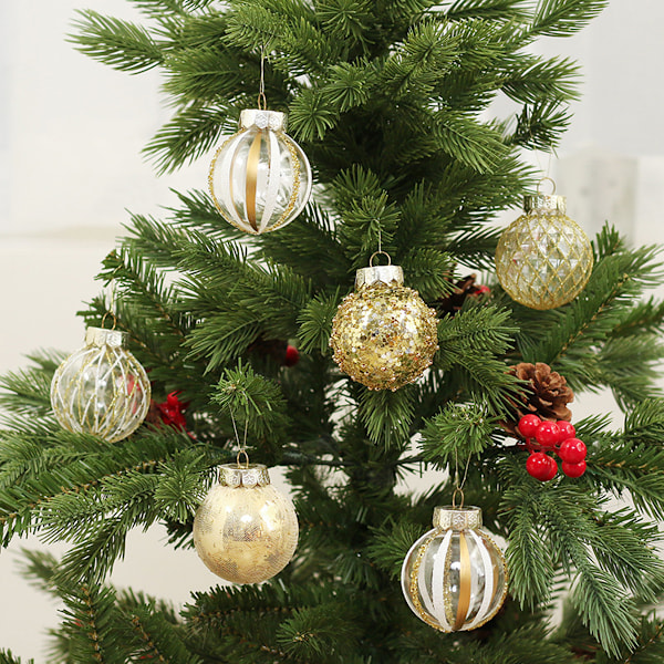 6cm Christmas Decorations, 25pcs Xmas Tree Hanging Ball Xmas