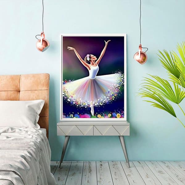 Diamantmaleri 30x40cm 5D Diamantmaleri Dansende Kvinde DIY Cr
