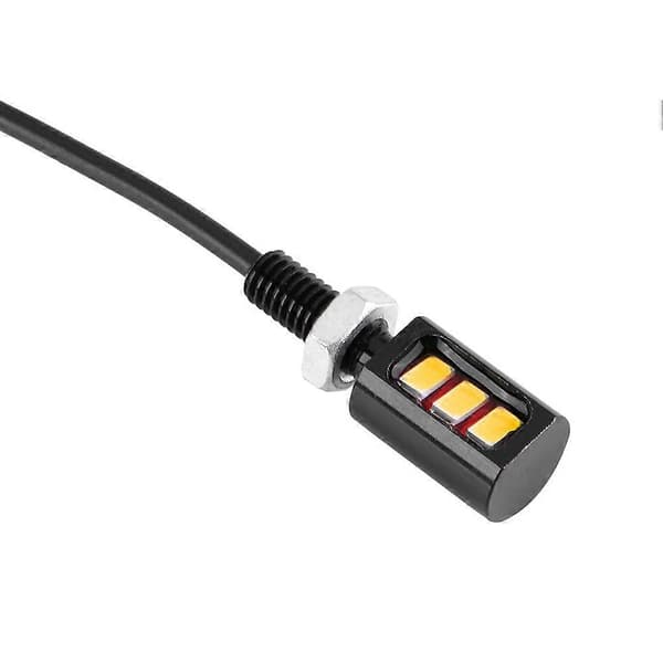 2x 12V Universal Bil Motorcykel Nummerplade Skrue Bolt Lys Lampe Gul LED