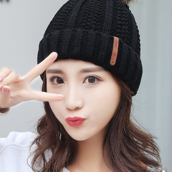 Hue beanie snowski vinter strikket uld skull hat