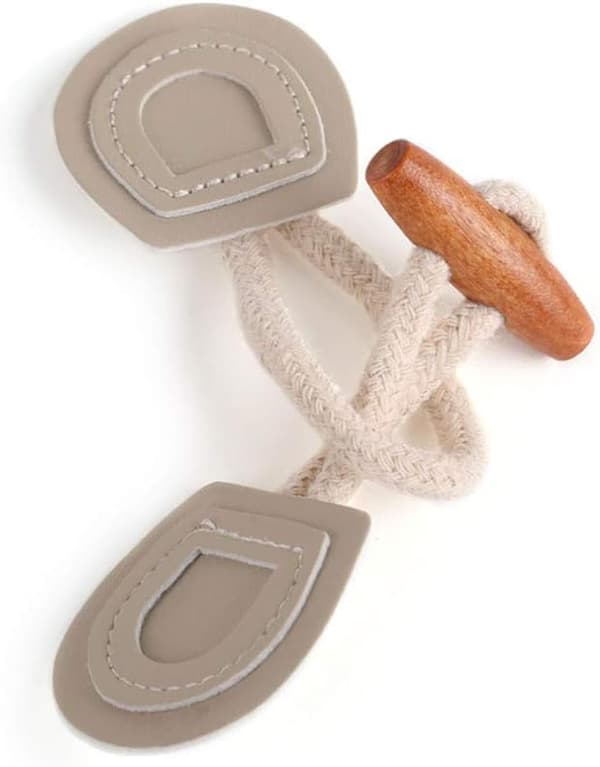 Hornknapper 16 Par Træ PU Læder Hornknapper Toggle Knapper