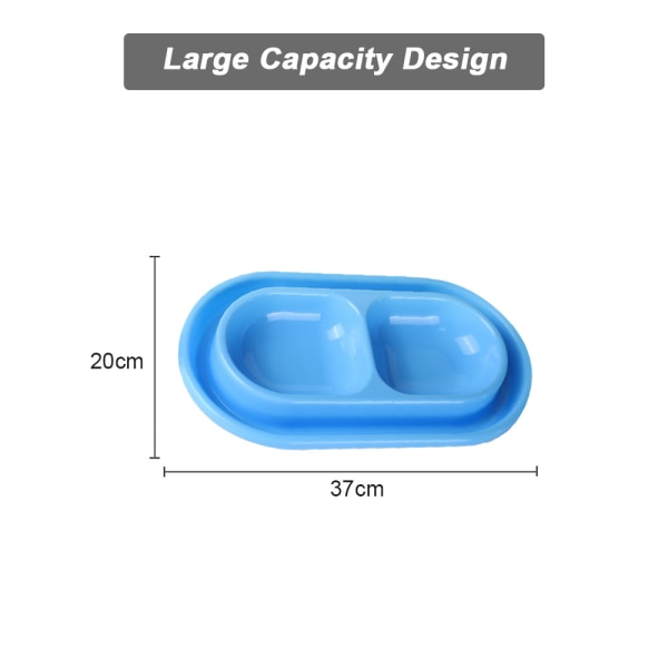Katt Hund Djurmatskål Mat Vattenskålar Skål för små blue