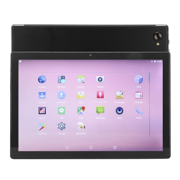 10-tums surfplatta 8-kärnig CPU 6GB 256GB 6000mah batteri för Android 11 2.4G 5G WIFI IPS-skärm Bärbar surfplatta 100–240V Svart EU-kontakt
