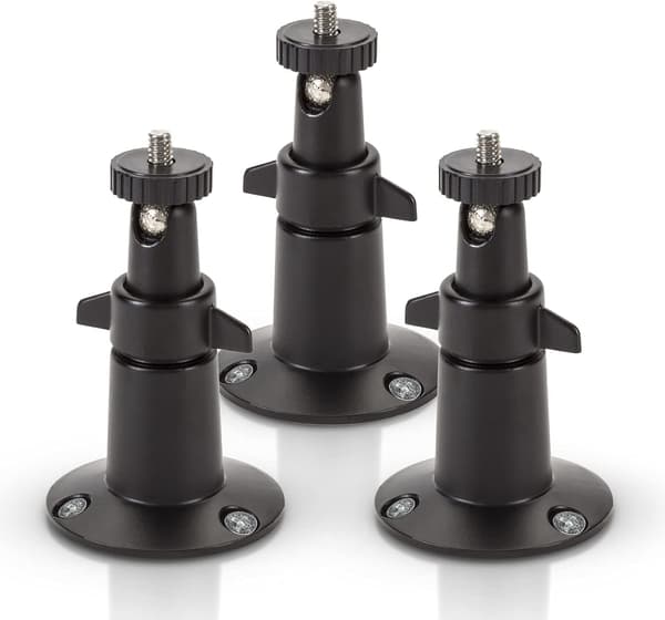 3-pack, Kamerahållare i metall, Justerbar, Inomhus-/Utomhusfäste
