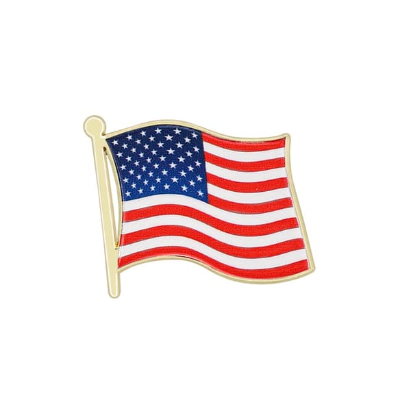 3-pak amerikanske flagpins