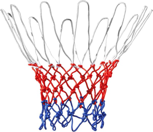 Basketbollnät Hemmasportutrustning - Röd Vit och Blå Nylon -