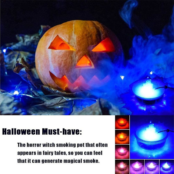 Halloween Led Atomizerlampa Häxkittel Färgväxlande Lampa