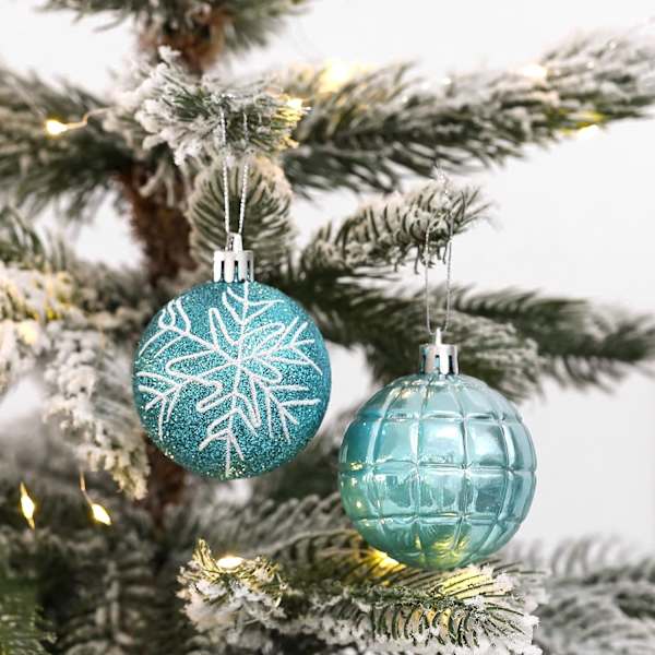 Christmas Balls Ornaments for Xmas Tree 24ct 2.36"/60mm
