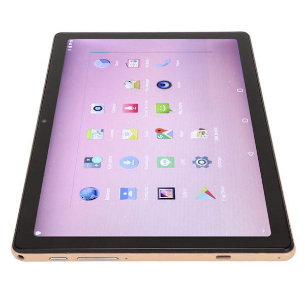 10,1 tums surfplatta 8-kärnig CPU 6 GB RAM 128 GB ROM 6000 mAh batteri för Android 11 2,4G 5G WIFI IPS bärbar surfplatta 100–240 V guld EU-kontakt
