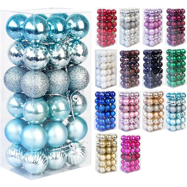 Christmas Balls Ornaments，36 Pcs Shatterproof Christmas Tree