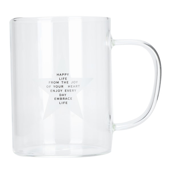 350ml Transparent mjölkkopp Kaffe Mugg Te Glas Drinkware med