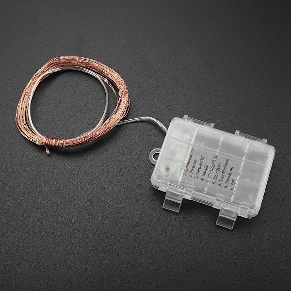 10M 100 LED-slingor Koppartrådslingor 8