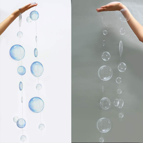 Platt undervattensblå bubbelgirlang för lilla sjöjungfrun