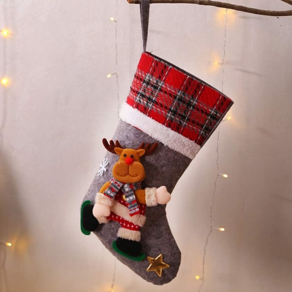 Decdeal Weihnachtsstrumpf Set 4 Stück Weihnachten Kreative