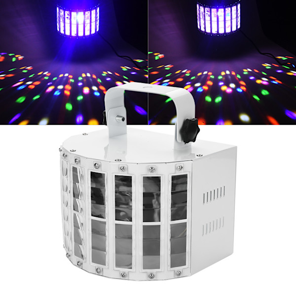 LED-scenljus-effekt Fjäril 9 Färger RGB Auto Ljud för