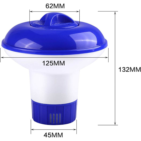 Flydende dispenser, 5 tommer klor dispenser flydende klor D