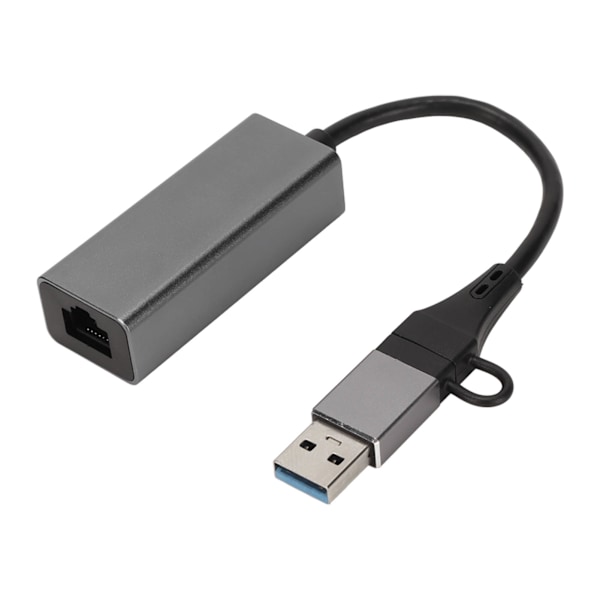USB till Ethernet RJ45 Adapter Stöd 10 100 1000Mbps Stabilt Chip Silvergrå USB C till RJ45 Adapter för Bärbara Datorer PC