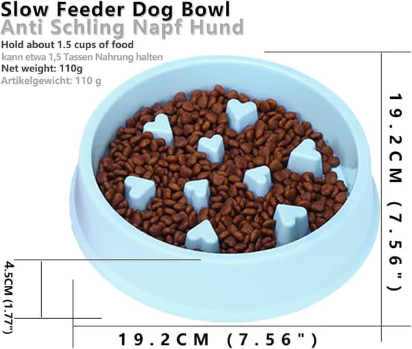 Hundskål - Intressant Interaktiv Skål - Långsam Matare - För Små