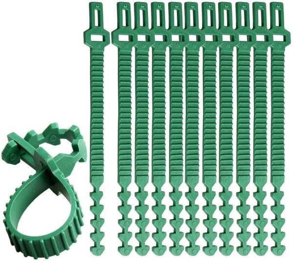 10 delar kraftiga växtband, 35 cm justerbara trädstöd
