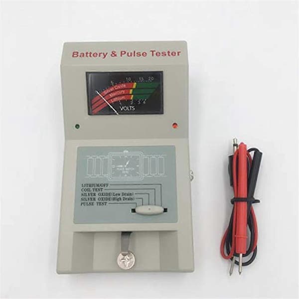 Kvarts klockbatteritestare 1,5V 3V knappcellspole klockpulstestare analysator batteriverktyg