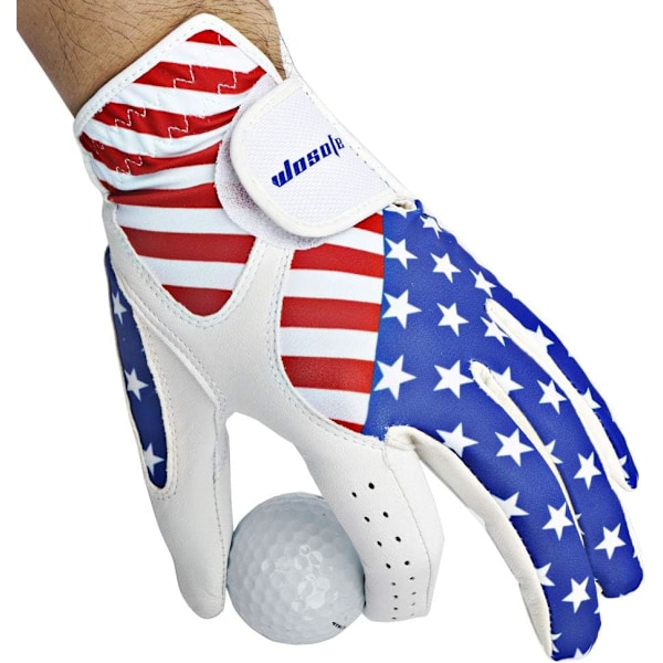Golfhandskar för män, vänster hand, läder med poängräknare, USA
