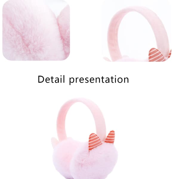 Vær Fluffy Ørevarmere Vinter Varmt Hodebånd Søte Slappe Ørevarmere pink