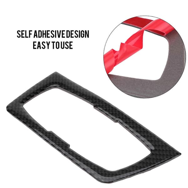Karbonfiber Bil Interiør Senter Frontlys Bryter Ramme Deksel Trim for F30/34