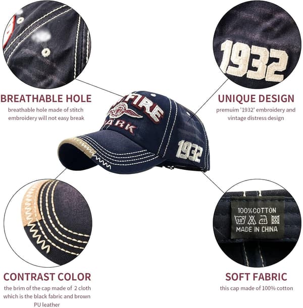 Herrehatt Retro Stil Pustende Unisex Bomulls Baseballcaps Sommer