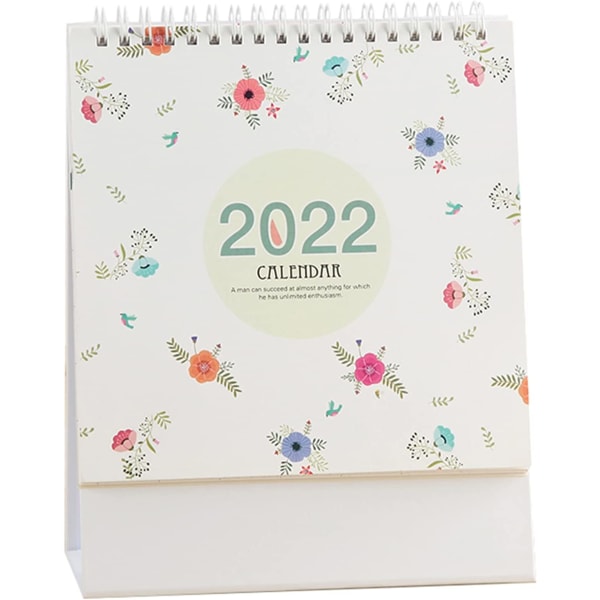 2022 Skrivbordskalender Månadsschema Vänd kalender Lämplig för
