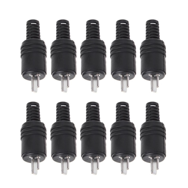10 st 2-stifts DIN-högtalarplugg 2-stifts plugg HiFi-högtalarkabel Lödkontakt
